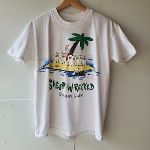 Vintage Stedman Tee Men's Size M White Seep Wrecked Funny Tee
